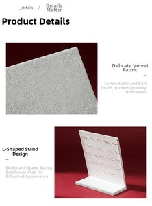 L-shaped velvet jewelry stand showing soft flannel texture for earring storage display