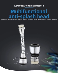 Universal 360-degree rotating faucet aerators in long and short spray head designs