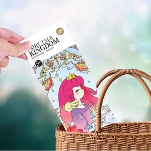 Portable fairy tale watercolor painting set for kids with built-in paints and princess cover