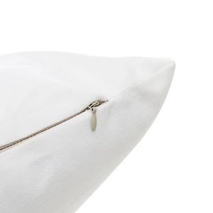 White fabric Christmas pillowcase with high quality invisible zipper and fine texture detail