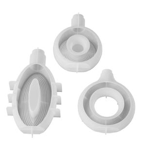 Nordic minimalist hollow striped vase silicone mold set for DIY gypsum crafts decoration