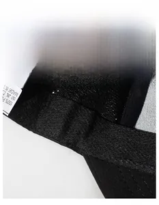 Detailed interior of black sport cap showing wide sweatband and breathable mesh structure