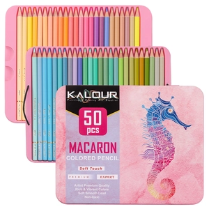 Macaron Colored Pencils Professional Artist Drawing Pencils In Pink Tin Box Non-Toxic Pastel Tones For Art Sketching Coloring