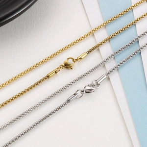 Minimalist Stainless Steel Box Chain Necklace Geometric Link Clavicle Choker Jewelry For Men Women Unisex