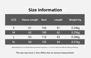 Tabella delle taglie per giacca pied-de-poule con dimensioni da S a XL in centimetri