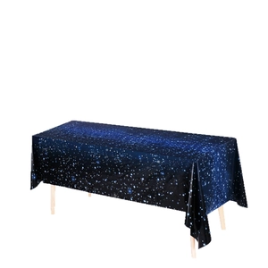 Starry sky themed disposable PE tablecloth for children's space birthday party decoration