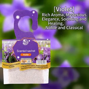 Sachet parfumé à la violette avec crochet pour rafraîchir les armoires et tiroirs