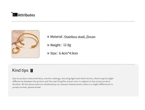 Detailed specifications of golden stainless steel sun drop bracelet with zircon stone