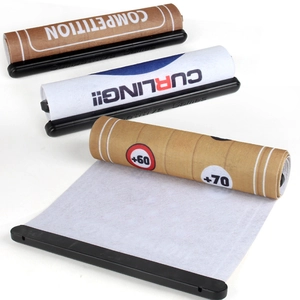 Jeu de curling et de bowling de table 2 en 1 portable avec tapis de jeu roulant