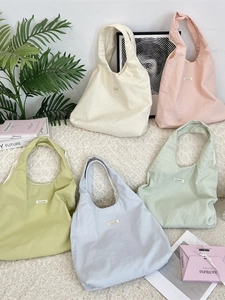 Women Large Capacity Canvas Tote Bag Swiss Dot Textured Heart Pattern Leisure Lightweight Shoulder Handbag Summer