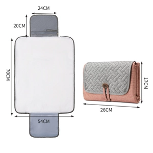 Portable waterproof diaper changing pad for infants with foldable design and storage pocket
