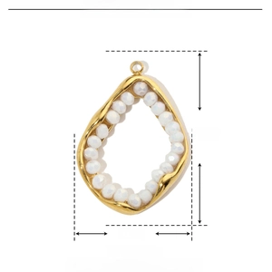 Technical specifications of the teardrop stainless steel pendant with 27x18mm dimensions