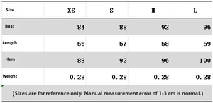 Detailed size chart for velvet halter dress showing chest and length measurements
