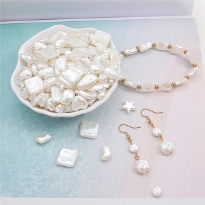 Kit bijoux DIY avec perles ABS irrégulières, bracelet et boucles d'oreilles