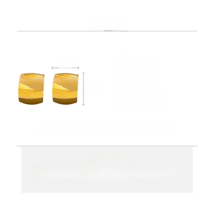Polished gold-toned wide C-shaped earrings with iron material and 29.5g weight detail