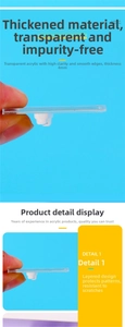 Detail of 4mm thick acrylic badge showing sandwich layer design and smooth edges
