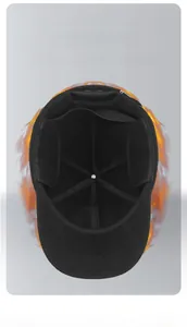 Macro view of men winter baseball cap featuring plush fleece lining for extreme warmth