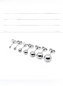 Tabella taglie per orecchini a bottone in acciaio inossidabile 304 da 2mm a 8mm