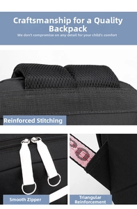 Close-up of reinforced stitching, smooth zippers, and breathable mesh straps on a backpack
