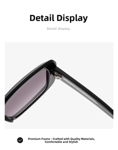 Detailed close-up of metal hinge and silver diamond pattern core inside black sunglasses