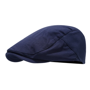Classic navy blue quick-dry ivy cap with breathable woven texture for men and women