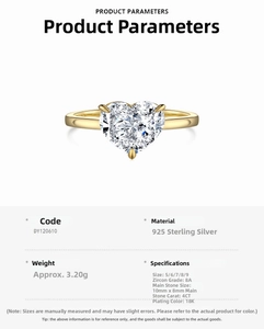 Macro detail of S925 sterling silver heart ring with 4ct ice flower cut cubic zirconia