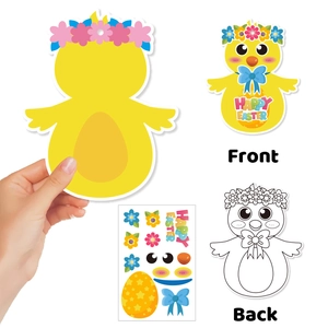 Kit d'autocollants poussin de Pâques DIY avec décorations festives pour bricolage d'enfants