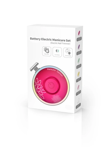 Palm-size electric manicure set packaging with 6 grinding heads for baby and adult care