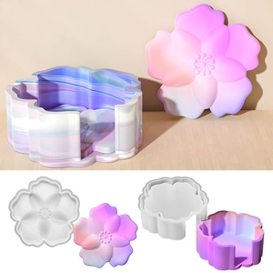 Flower Sakura Silicone Mold For DIY Resin Casting Coaster And Storage Box Handmade Craft Decor