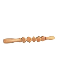 Manual wood therapy massage roller tool for body meridian and muscle relief