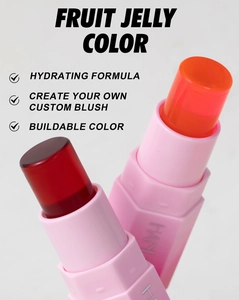 Fruchtgelee-Blush-Stick mit feuchtigkeitsspendender Formel für individuelles Make-up.