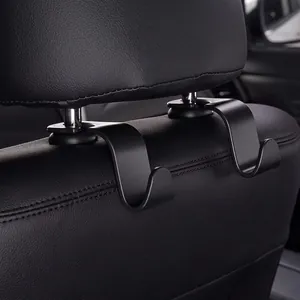 Car Seat Headrest Hook Universal Hidden Folding Interior Storage Hanger For Bag Purse Grocery Plastic S-Shape Heavy Duty