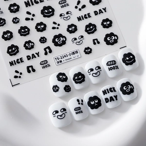 Autocollants Ongles 3D En Relief Personnages De Dessins Animés Mignons Manucure DIY Pour Filles