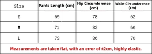 Size chart showing S-L measurements for the vintage print mesh dress with high elasticity