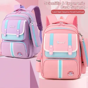 Ergonomic primary school backpack with spinal support and breathable padded straps