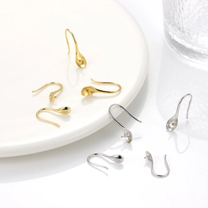 S925 sterling silver high heel shoe earring hooks in gold and silver finish