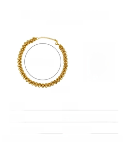 Detailed technical specifications for 18K gold-plated stainless steel woven chain jewelry set