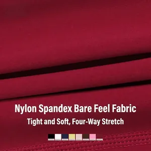 Burgundy high-elastic yoga tank top fabric detail with four-way stretch technology