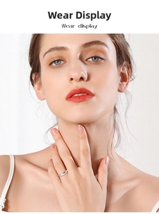 Minimalist sterling silver ring with irregular stone worn by a model for daily wear