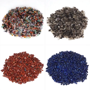 Colorful assorted crushed glass stones for DIY crafts and jewelry making accessories