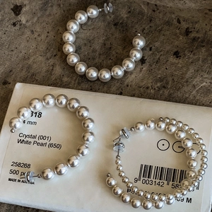 Orecchini A Cerchio Con Künstliche Perle Geometrici A Forma Di C Gioielli Di Moda Minimalisti Con Perno In Argento Per Donna