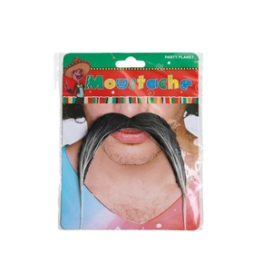 Black and white mustache disguise for Halloween party costume in retail packaging