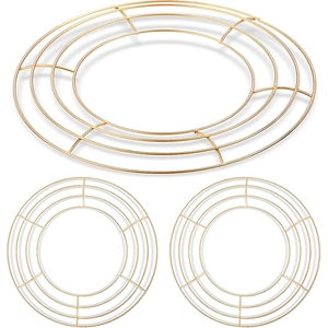 Round Metal Wreath Frame DIY Wire Ring Floral Arrangement For Christmas Wedding Holiday Decor Iron Base Circular