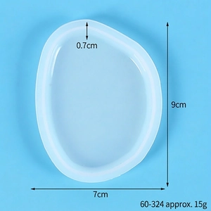 Translucent silicone heart puzzle mold for DIY resin jewelry 9x7x0.7cm approx 15g
