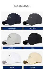 Sélection de six couleurs pour la casquette de baseball sport respirante et séchage rapide