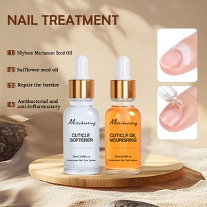 Cuticle Oil And Softener For Nail Care Nourishing Repairing Essence Glass Dropper Bottle Home Salon Manicure Treatment