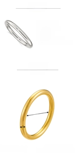 Detail view of 8mm hollow stainless steel bangle with dimensions and technical specs