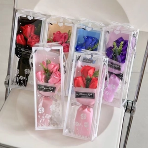 Soap rose flower gift boxes in multiple colors for Valentine's and Mother's Day gifts