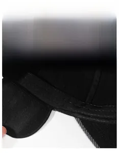 Close-up of the widened sweatband with double-stitch detail inside the winter baseball cap
