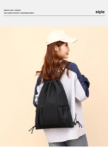 Minimalistischer Oxford Stoff Kordelzug Rucksack Grosse Kapazitat Einfarbige Schultasche